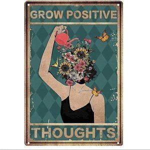 "Grow Positive Thoughts" Vintage Poster